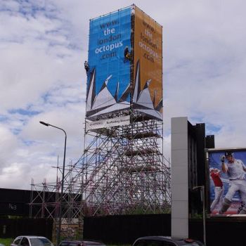 Large format mesh banner in Chiswick