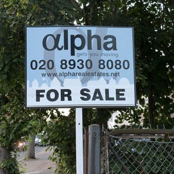 Landscape estate agent board - Alpha