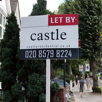 Landscape estate agent board - Castle