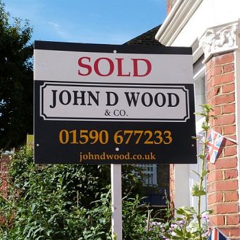 Landscape estate agent board - John D Wood