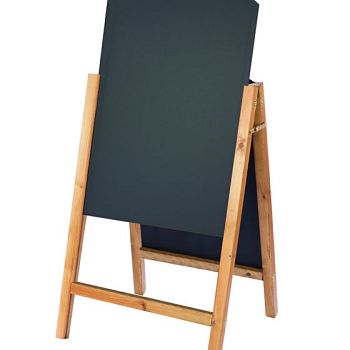 Reversible curved top chalk board