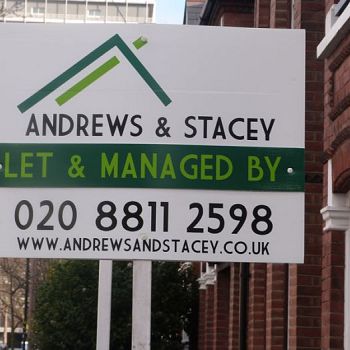 Landscape estate agent board