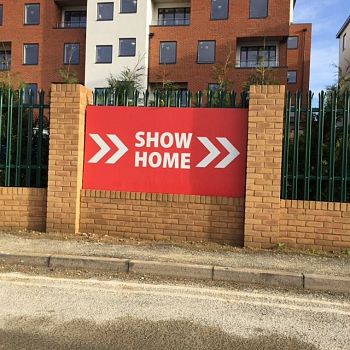 Directional Sign Landscape panel size 10Ft x 4Ft fitted in Camberley