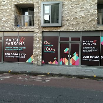 Marsh & Parsons New Shop Window Adhesive Vinyl